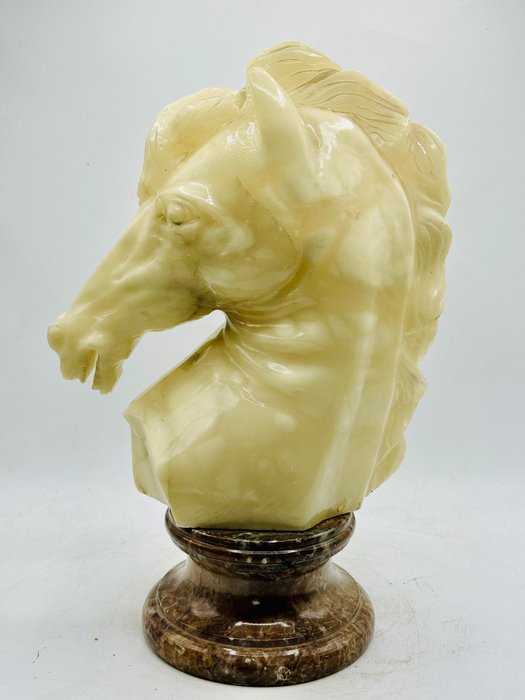 Figur - Cabeza de Caballo San Marcos - Alabaster, Marmor