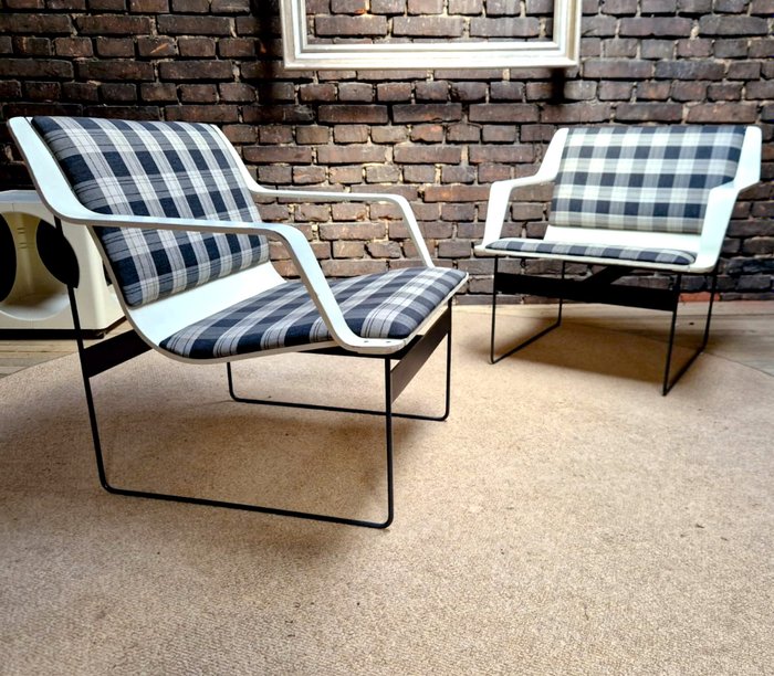 REGO - Günter Renkel - 扶手椅 (2) - 躺椅 - 膠合板, 鋼