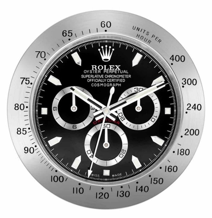 Zegar ścienny - Zegar ścienny w stylu Rolex oparty na modelu Daytona - Stal (nierdzewna) - 2020+