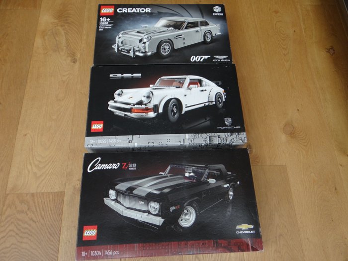 Lego - Creator Expert + Icons - 10262 + 10295 + 10304 - James Bond Aston Martin DB5 + Porsche 911 + Chevrolet Camaro Z/28 1969 - 2010-2020 - Nederländerna