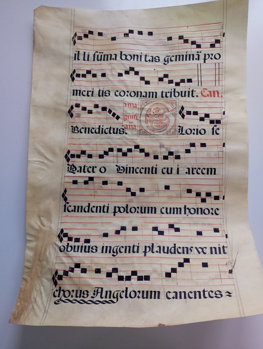 Gregorianisches Gesangsblatt - 1400