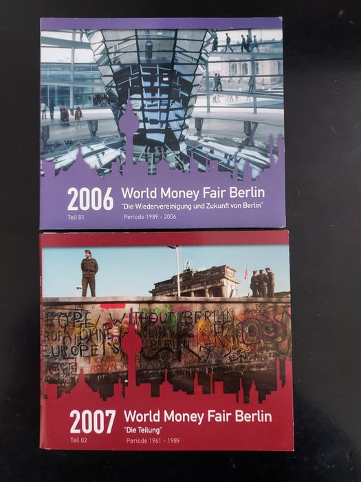 Holanda. Year Set (FDC) 2006/2007 "World Money Fair - Berlin" ( 2 sets)  (Sem preço de reserva)