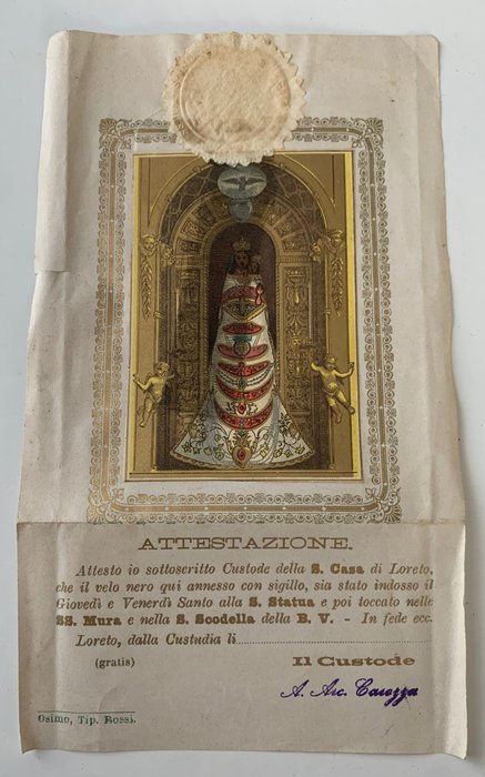 Reliquia (1) - Antico - Carta - 1850-1900