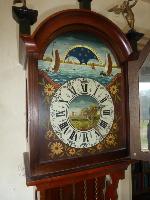 Wall clock - Frisian tail clock - Wood (Mahogany) - 1950-1960
