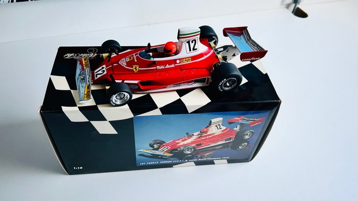 Minichamps 1:18 - 1 - Miniatura de carro de corrida - Ferrari 312 T - Campeão Mundial de 1975, Niki Lauda
