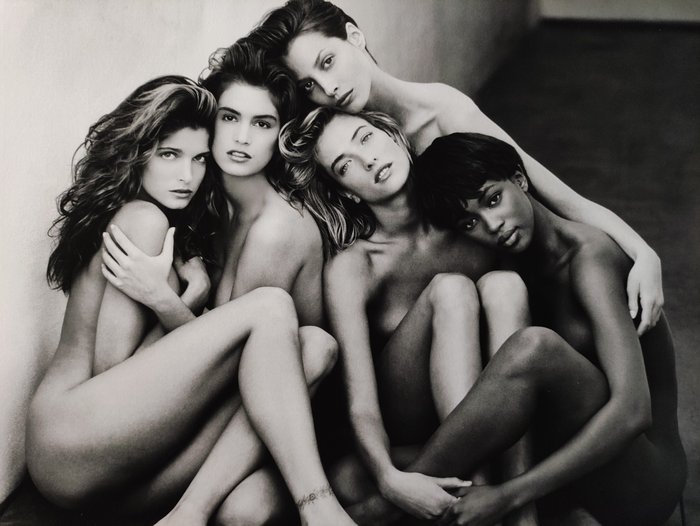 Herb Ritts - Stephanie, Cindy, Christy, Tatjana, Naomi, Hollywood, 1989