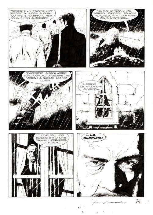 Roi, Corrado - 1 Original page - Dylan Dog Gigante #10 - "i peccatori di Hellborn" - 2001