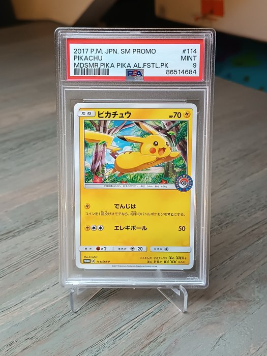 Pokémon - 1 Graded card - Pikachu - PSA 9