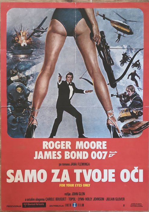  - Affisch For Your Eyes Only 007 James Bond original movie poster.