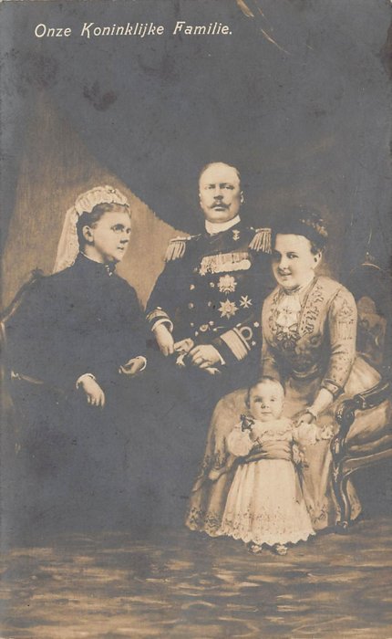 Holandia - Rodzina królewska, Dom królewski - Pocztówka (122) - 1900-1970
