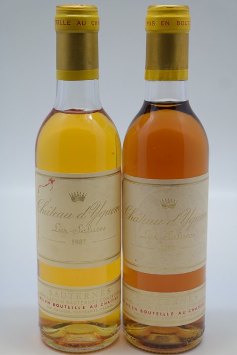 Château d'Yquem: 1987 & 1988 - 蘇玳 1er Cru Supérieur - 2 半瓶 (0.375L)