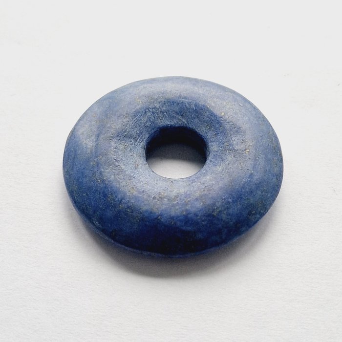 kinesisk-mongoliska eller kinesisk-sibiriska Lapis lazuli Bi Disc Talisman - 36.4 mm