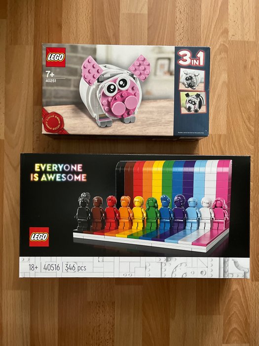 Lego - 40516, 40251 - Lego Everyone is awesom en spaarpot
