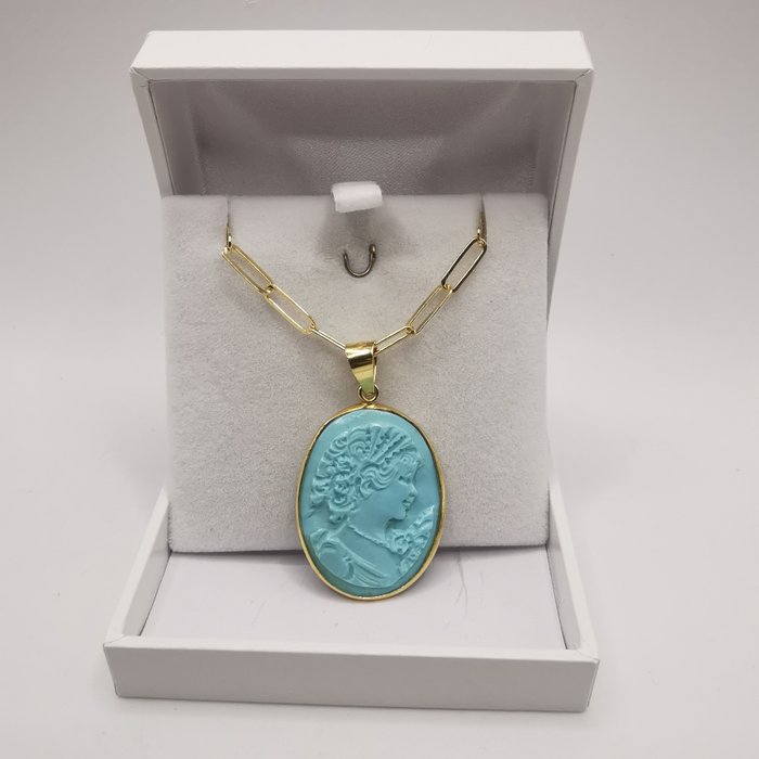 Turquoise - Silver - Cameo