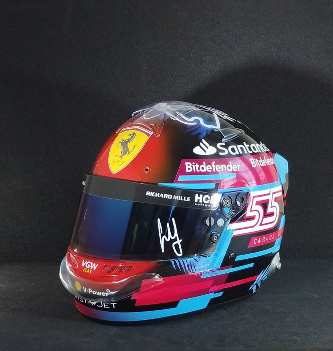 Ferrari - Carlos Sainz - 2023 - Replika hjelm 