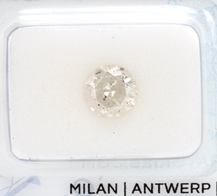 1 pcs Diamant - 1.16 ct - Rund, Ingen reserve, ideelt snitt - H - I3 (piqué)