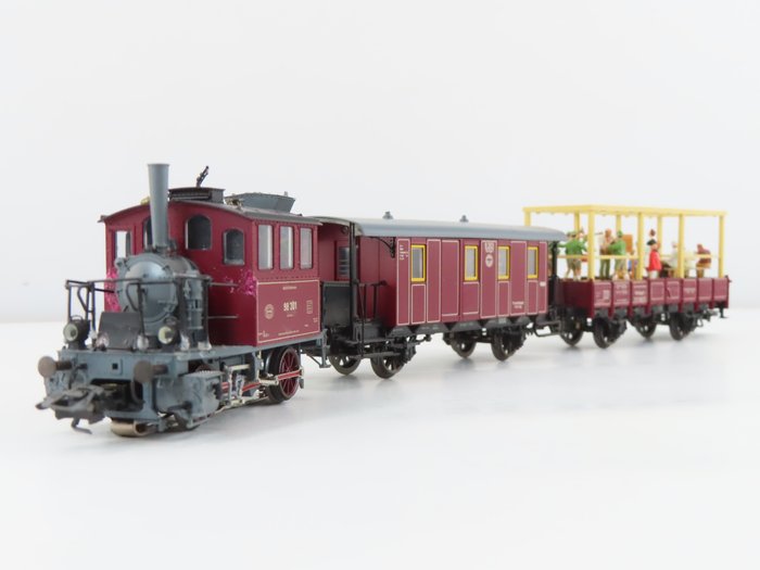 Märklin H0 - 28972 - Ensemble de train (1) - Train de fête "Glaskasten" avec 2 wagons - DRG
