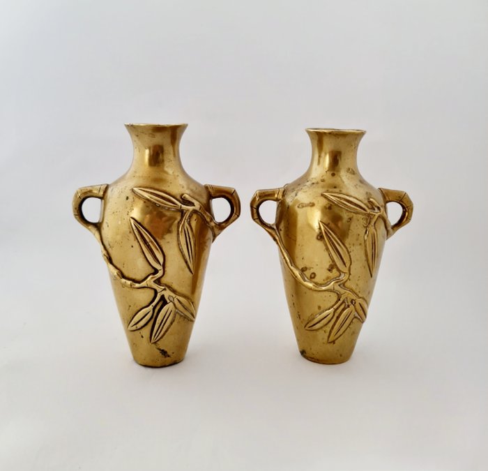 花瓶 - 黃銅 - 日本  (沒有保留價)