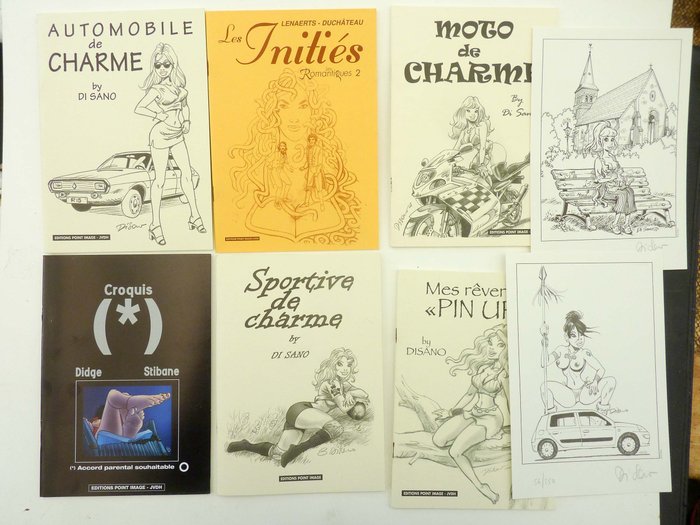 DI SANO DIDGE LENAERTS - 6 carnets de crayonnés érotiques + 2 ex-libris - 6 Album - Prima edizione belga - 2005/2011