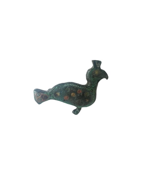 古罗马 黄铜色 动物胸针-鸟类 - 33 mm