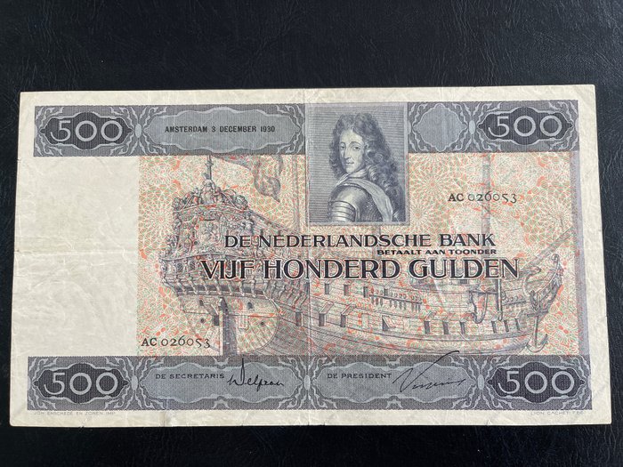 Pays-Bas. - 500 Gulden 1930 - Pick 52  (Sans Prix de Réserve)