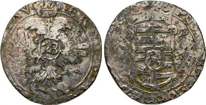 Țările joase feudale. Matthias (1612-1619). 28 Stuivers  (Fără preț de rezervă)
