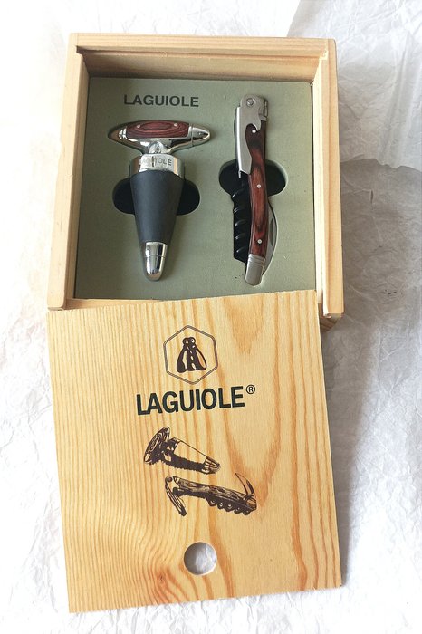 Coffret sommelier Laguiole - 厨刀 - 钢材（不锈钢）, 帕卡木 - 法国