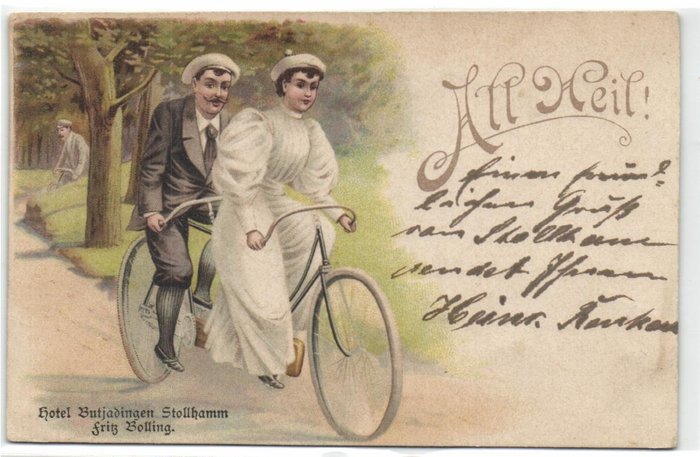 Ciclismo - Comprese litografie, umorismo, fantasy e moderno ecc. - Cartolina (65) - 1900-2000