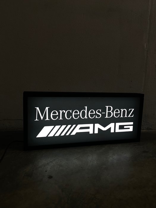 Sign - Mercedes-Benz - Illuminated sign AMG insegna luminosa MB Mercedes Benz Garage