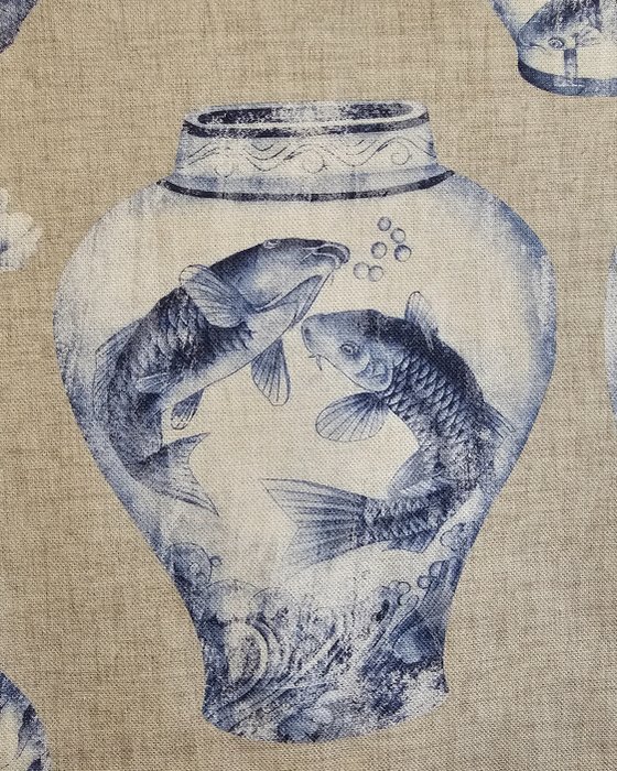 Exclusive Oriental fabric with Antique vases -300x280cm- Artmaison Artistic Design - Textile - 280 cm - 0.02 cm