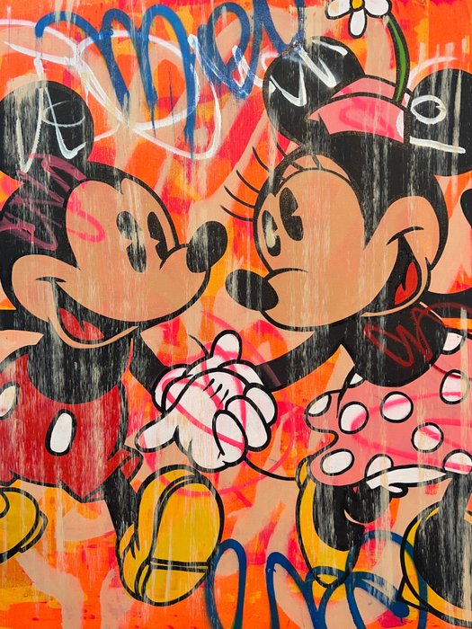 Dillon Boy (1979) - DBoy vs Andy Warhol vs Damien Hirst Classic Mickey Mouse Supreme Minnie Love Pop Art x No Reserve