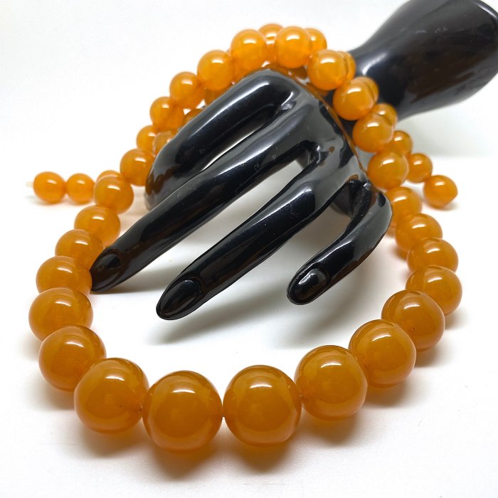 Old Amber beads necklace - Amber - Succinite