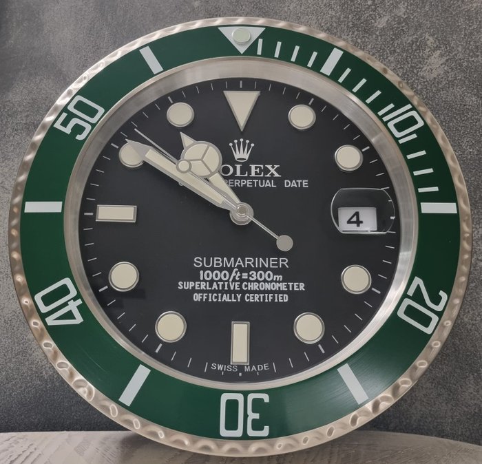 Wall clock - Rolex Submariner Date Dealers - Aluminium, Glass - 2020+
