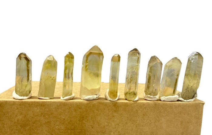 黃水晶 黄水晶石英点 - 高度: 5 cm - 宽度: 0 cm- 130 g - (9)