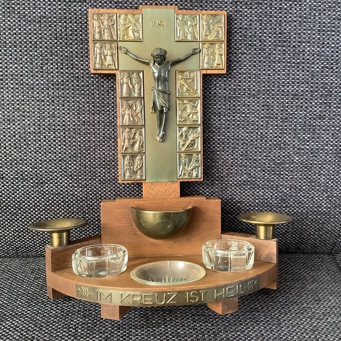 圣水洗礼盘 - 艺术装饰 - 1940-1950 
