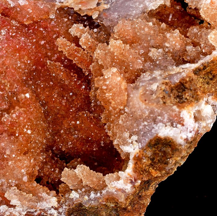 Stalaktisk brunlig rød kalcedon af høj kvalitet fra Marokko - Højde: 10.1 cm - Bredde: 9.9 cm- 449 g
