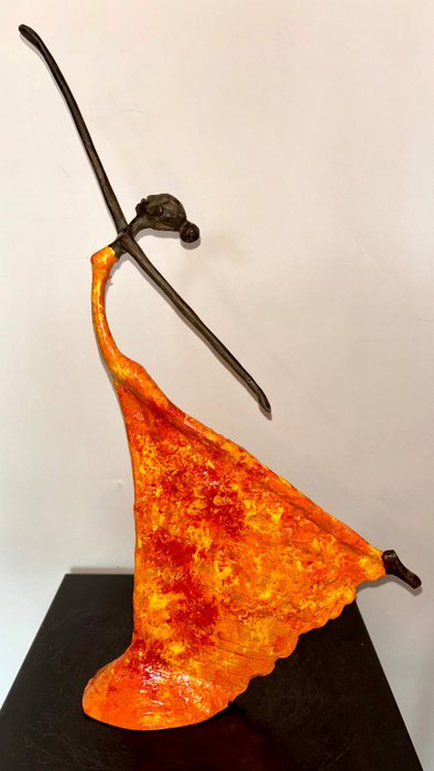 Abdoulaye Derme - Szobor, Danseuse - 48 cm - Hidegen festett bronz