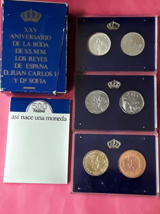 Spanien. 500 Pesetas 1987 "Así nace una moneda" (6 piezas)  (Ohne Mindestpreis)