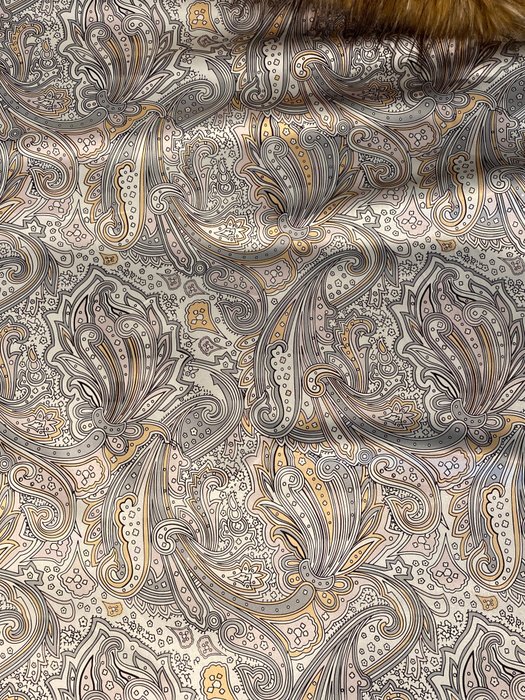 San Leucio 优雅的羊绒和真丝格纹佩斯利 Etro 风格 - 挂毯 - 155 cm - 155 cm