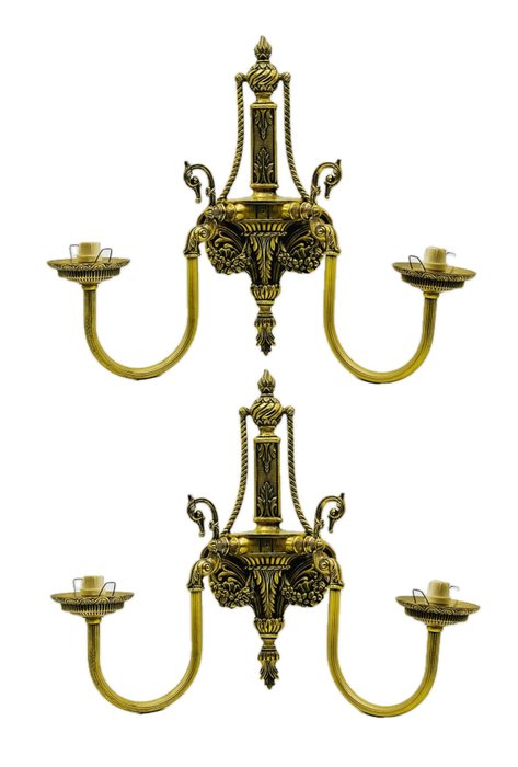 Wall lamp (2) - Louis XVI - Brass