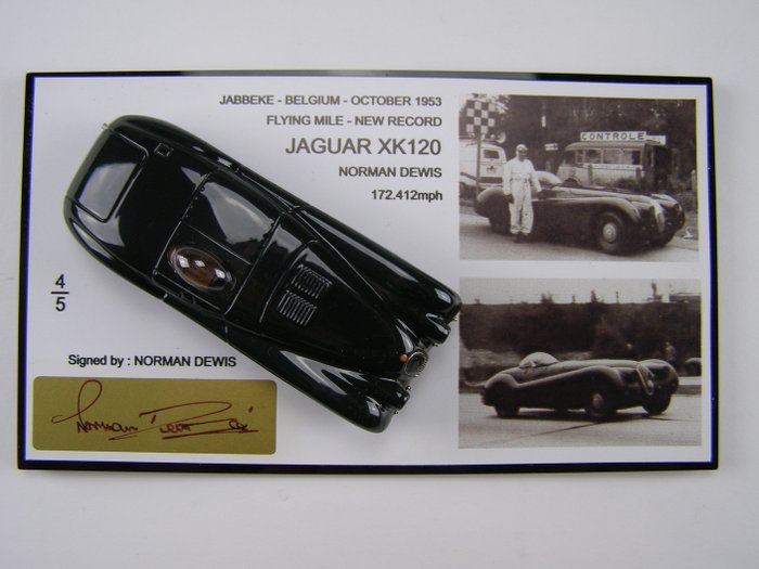 GO models 1:43 - Modelauto - Jaguar XK120 Bubble - World Record Flying Mile at Jabbeke 1953, limited edition 4/5