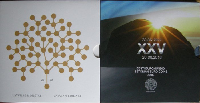 Estland, Lettland. Year Set (FDC) 2016 Estland + 2022 Letland (2 verschillende)  (Ohne Mindestpreis)