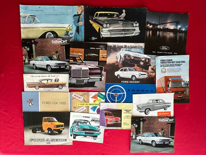 Brochure - Ford & Ford USA - Taunus, Mustang, Fiesta, Capri, Transit, Lincoln, Mercury, Anglia, Consul, Fairlane etc.