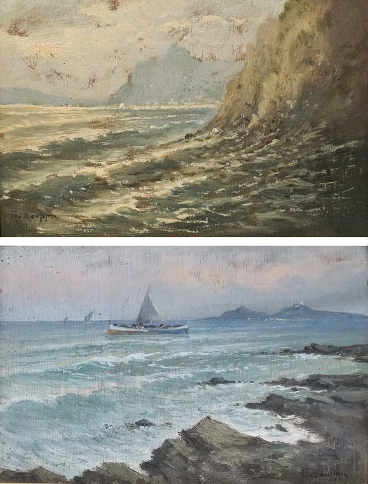 Radames Scoppa (1877-1957) - Coppia di marine