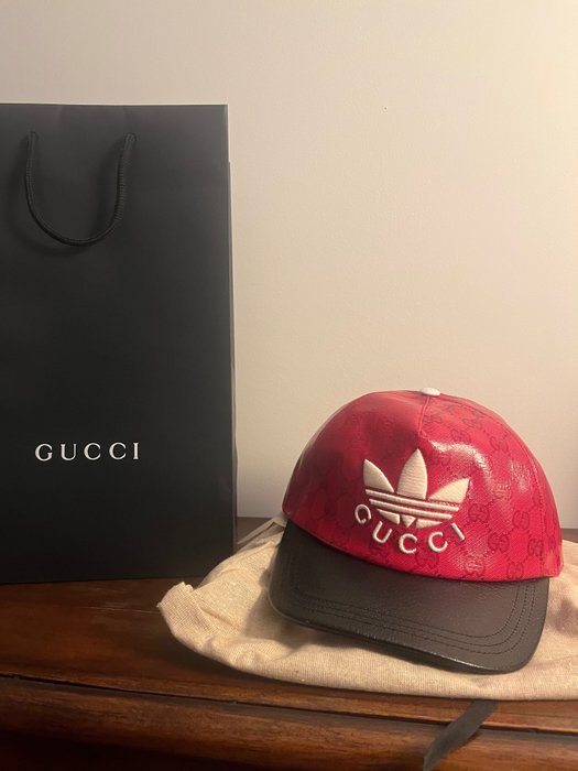 Gucci - Adidas X GG Canvas Baseball Cap In Red L 59 cm - Set di accessori moda