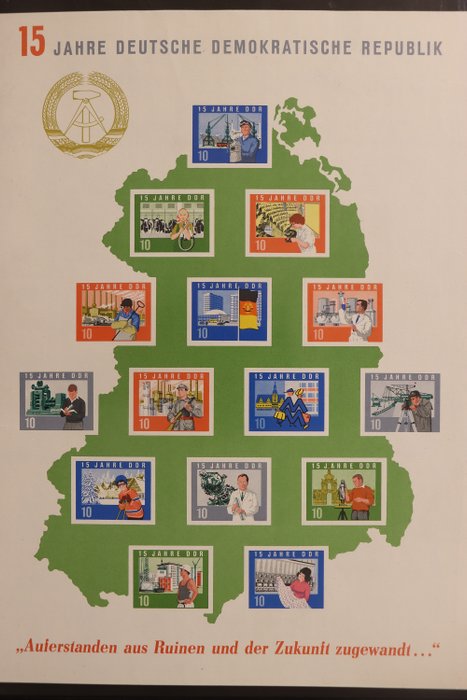 柏林 1948/1990 - 專輯和頁面中的收藏 - 全新郵票並蓋章