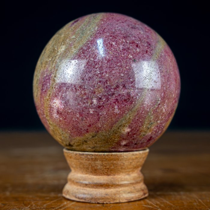 Natural First Quality Rhodonite Sphere- 775.57 g