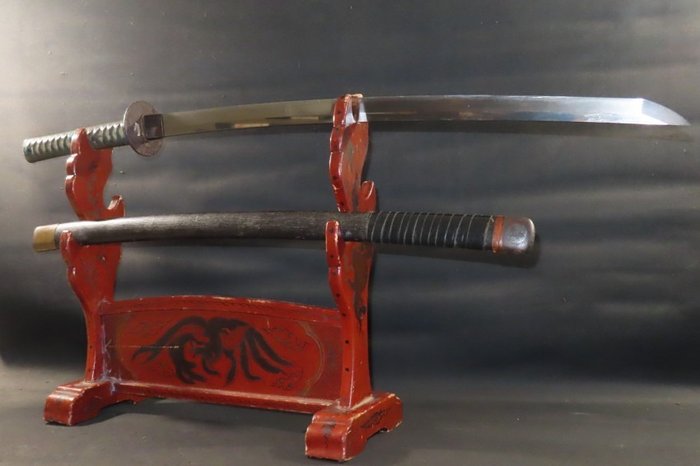 武士刀 - 锻铁、玉金 - Katana w/Koshirae : A3-641 - 日本 - Edo Period (1600-1868)