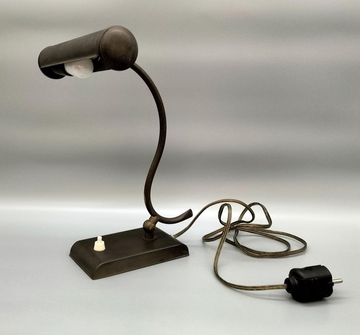 Lampe - Schreibtischlampe/Klavierlampe/Notarlampe aus Kupfer - Kupfer