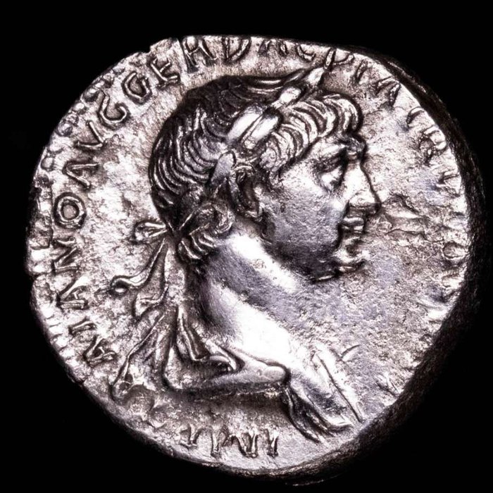 罗马帝国. 特拉扬 （公元 98-117）. Denarius Rome mint, AD 116.  P M TR P COS VI P P SPQR // FORT RED